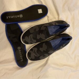 Rothy's Black and Blue Camouflage Women's Sneakers